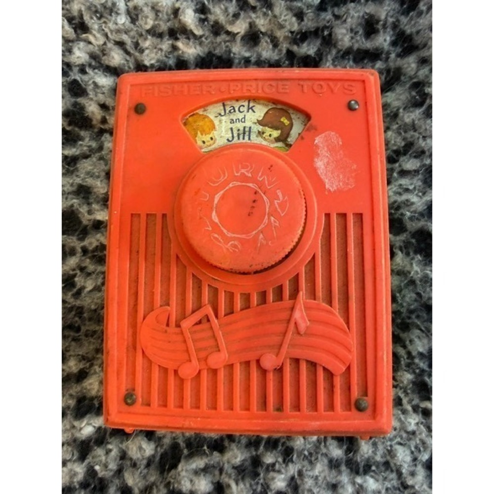 VTG 1973 Fisher Price Music Box Pocket‎ Radio Jack And Jill  #772